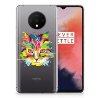 OnePlus 7T Telefoonhoesje met Naam Cat Color