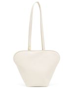 0711 sac cabas Bean en cuir - Blanc