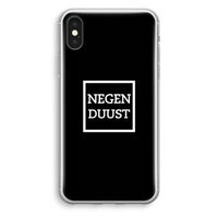 Negenduust black: iPhone XS Transparant Hoesje