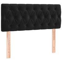 vidaXL Hoofdbord LED 100x7x78/88 cm fluweel zwart, hoofdeinde, houten hoofdeinde, bedonderdeel, houten hoofdbord, slaapkamermeubel, bedaccessoire