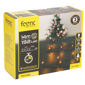 Kerstverlichting - warm wit - 14 meter - 192 led lampjes - zwart snoer - op batterijen