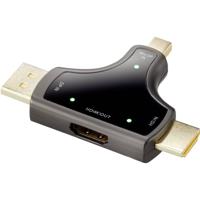 Renkforce RF-3846636 DisplayPort / HDMI Adapter [3x DisplayPort stekker, Mini-DisplayPort stekker, HDMI-stekker - 1x HDMI-bus] Zwart - thumbnail