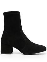 Stuart Weitzman bottes en daim à bout carré - Noir - thumbnail