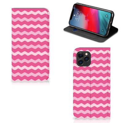 Apple iPhone 11 Pro Hoesje met Magneet Waves Pink Apple iPhone 11 Pro Hoesje met Magneet Waves Pink