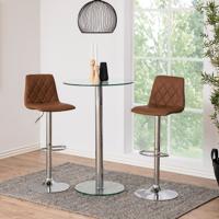 Bendt Barkruk Temuco (zithoogte 59 - 81cm) - cognac