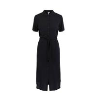 PIECES blousejurk PCCECILIE SS LONG DRESS NOOS BC met ceintuur zwart