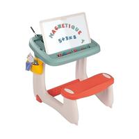Smoby - Petit Ecolier Bureau - Kinderbureau - Dubbelzijdig Wit Magnetisch + Krijtbord - 80 Accessoires Inbegrepen - 72 Magnetische Letters en Cijfers - Vanaf 3 Jaar - Gemaakt in Frankrijk