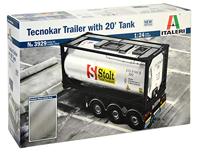 ITALERI 3929S - 1:24 Tecnokar trailer met 20ft tank, modelbouw, bouwpakket, standmodelbouw, knutselen, hobby, lijmen, plastic bouwpakket, detailgetrouw