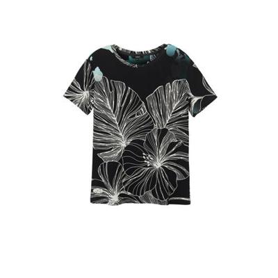 Desigual T-shirt met all over print zwart