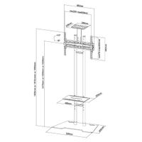 NeoMounts PLASMA-M1700ES flat panel vloer standaard - thumbnail