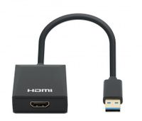 Manhattan USB 3.2 Gen 1 (USB 3.0) Adapter [1x USB 3.2 Gen 1 stekker A (USB 3.0) - 1x HDMI-bus] 153690 15 cm - thumbnail