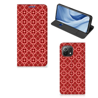 Xiaomi 11 Lite NE 5G | Mi 11 Lite Hoesje met Magneet Batik Rood