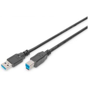 Digitus 1.8m, USB2.0-A/USB2.0-B USB-kabel 1,8 m USB 3.2 Gen 1 (3.1 Gen 1) USB A USB B Zwart