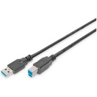 Digitus 1.8m, USB2.0-A/USB2.0-B USB-kabel 1,8 m USB 3.2 Gen 1 (3.1 Gen 1) USB A USB B Zwart - thumbnail