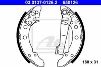 Remmenset, trommelrem ATE, u.a. für Audi, VW, Seat