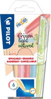 Pilot markeerstift Frixion Light Natural, blister van 6 stuks in geassorteerde kleuren