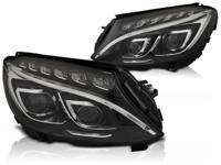 Tuning-Tec Koplampen MERCEDES W205 14-18 ZWART LED DRL