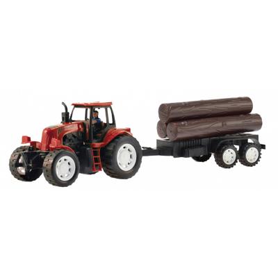 Toi-toys Tractor Met Boomstam Rood 42 Cm