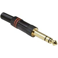 TRU Components TC-2502112 jack-connector 6,35 mm stekker, recht aantal polen (num): 3 stereo zw