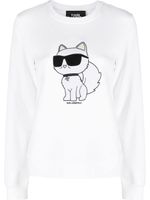 Karl Lagerfeld sweat Ikonik 2.0 Choupette - Blanc