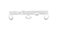 BRILLIANT lamp, Meriza LED spot bar 3-vlammen wit, 3x LED geïntegreerd, 7.3W LED geïntegreerd, (933lm, 3000K), draaibare koppen
