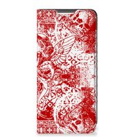 Mobiel BookCase Xiaomi Redmi Note 10/10T 5G | Poco M3 Pro Angel Skull Rood