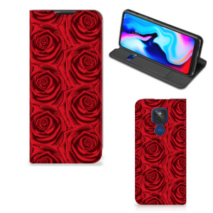 Motorola Moto G9 Play Smart Cover Red Roses