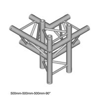 Duratruss DT 33/2-C44-LUD driehoek truss 4-weg hoek 90° apex up + down