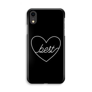 Best heart black: iPhone XR Volledig Geprint Hoesje