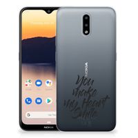 Nokia 2.3 Siliconen hoesje met naam Heart Smile - thumbnail