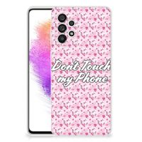 Samsung Galaxy A73 5G Silicone-hoesje Flowers Pink DTMP