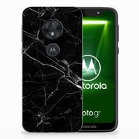 Motorola Moto G7 Play TPU Siliconen Hoesje Marmer Zwart - Origineel Cadeau Vader