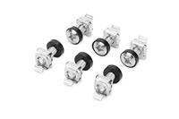 DIGITUS DN-19 SET-S - M6 schroeven & kooimoeren - 50 stuks set - Montageschroeven voor serverkast, AV rack, 19 inch / 10 inch netwerkkast - Montageset - Zilver