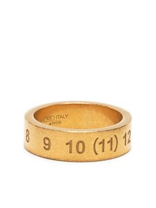 Maison Margiela bague à logo Numbers gravé - Or