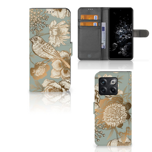 Hoesje voor OnePlus 10T Vintage Bird Flowers