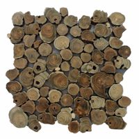 Mozaïek Hout Coin Root Old Teak 30X30 cm Stabigo - thumbnail