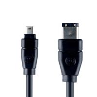 Bandridge Câble FireWire 4 Pin to 6 Pin câble FireWire, 2.0 m Noir 2 m – (2.0 m, Noir)