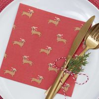 Kerst Servetten Hondje (16st)