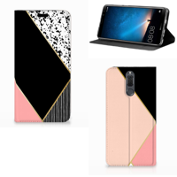 Huawei Mate 10 Lite Stand Case Zwart Roze Vormen