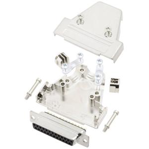 TRU COMPONENTS TCTRIM25DMSK 7709348 D-sub female connectorset 180 ° Aantal polen: 25 Soldeerkelk 1 stuk(s)