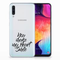 Samsung Galaxy A50 Siliconen hoesje met naam Heart Smile - thumbnail