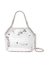 Stella McCartney mini sac porté épaule Falabella à sequins - Argent