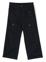 Marni Kids pantalon en coton à poches cargo - Bleu