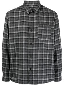 A.P.C. chemise en laine mélangée à carreaux - Gris