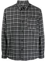 A.P.C. chemise en laine mélangée à carreaux - Gris - thumbnail