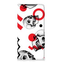 Mobiel BookCase Motorola Moto G52 | Moto G82 Skull Red