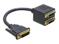DeLOCK Adapter DVI29 male to 2x DVI29 female DVI29 (x2) Zwart