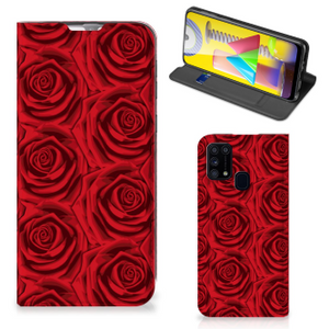 Samsung Galaxy M31 Smart Cover Red Roses