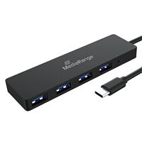 MediaRange USB Type-CTM naar USB 3.0 Splitter Zwart 1:4