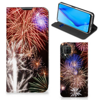 Huawei P40 Lite Hippe Standcase Vuurwerk